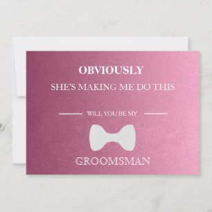 Invitación ¿Serás Mi Groomsman?