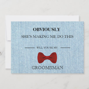 Invitación ¿Serás Mi Groomsman?