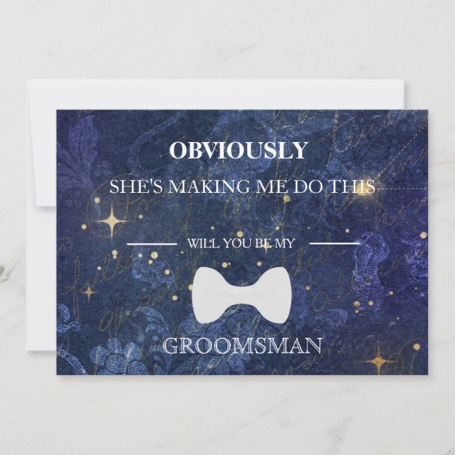 Invitación ¿Serás Mi Groomsman? (Anverso)