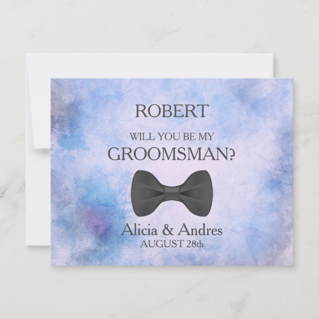 Invitación ¿Serás mi Groomsman? (Anverso)