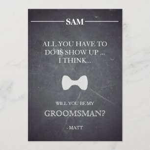 Invitación ¿Serás Mi Groomsman?