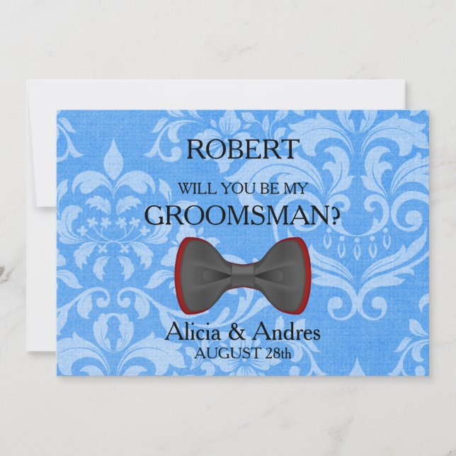 Invitación ¿Serás mi Groomsman? (Anverso)