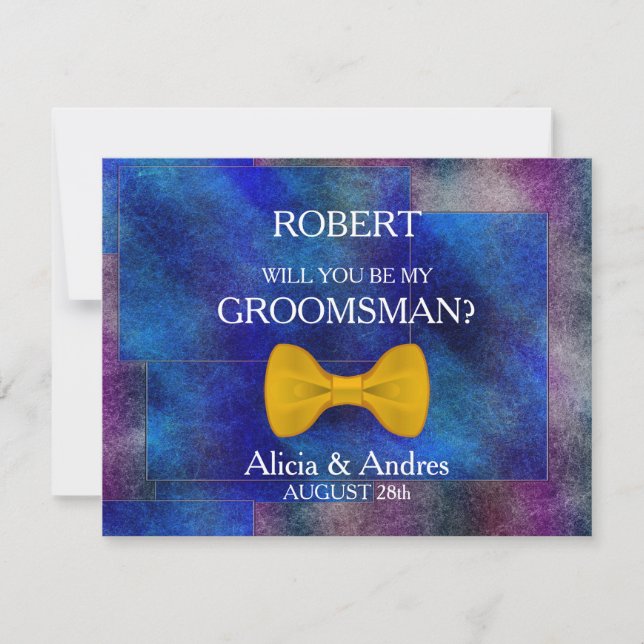 Invitación ¿Serás mi Groomsman? (Anverso)