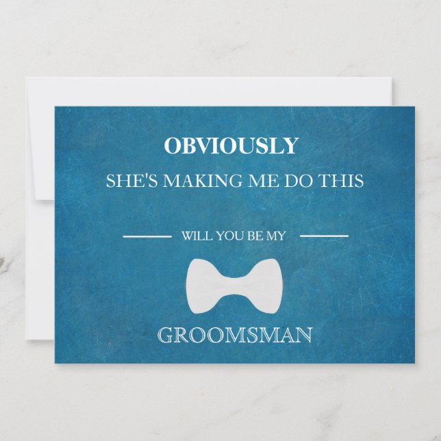 Invitación ¿Serás Mi Groomsman? (Anverso)