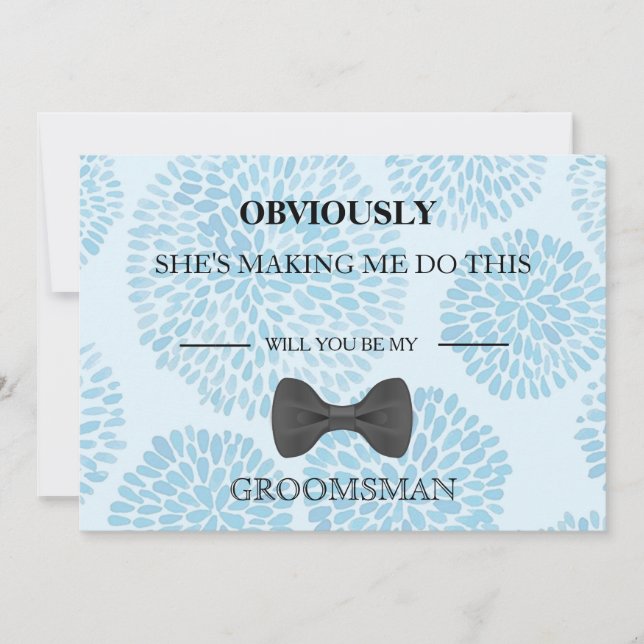 Invitación ¿Serás Mi Groomsman? (Anverso)