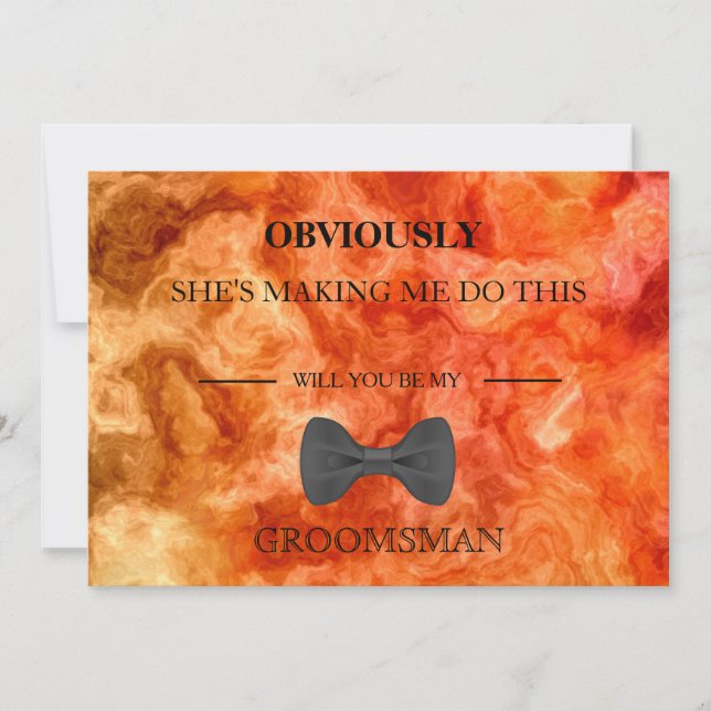Invitación ¿Serás Mi Groomsman? (Anverso)