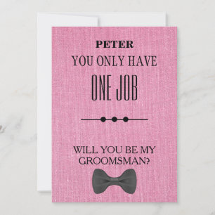 Invitación ¿Serás Mi Groomsman?