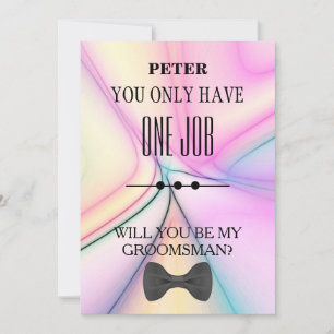 Invitación ¿Serás Mi Groomsman?