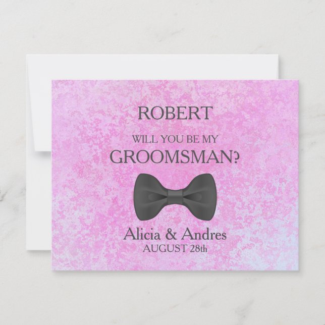 Invitación ¿Serás mi Groomsman? (Anverso)