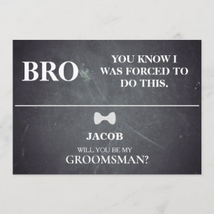 Invitación ¿Serás Mi Groomsman?