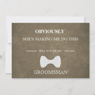 Invitación ¿Serás Mi Groomsman?