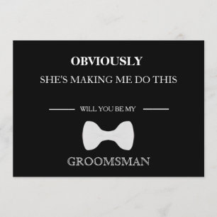 Invitación ¿Serás Mi Groomsman?