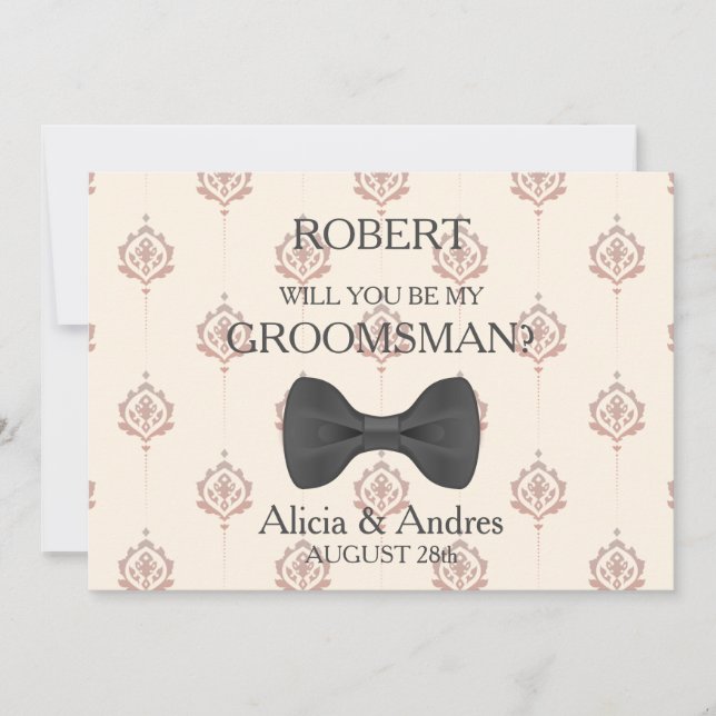 Invitación ¿Serás mi Groomsman? (Anverso)