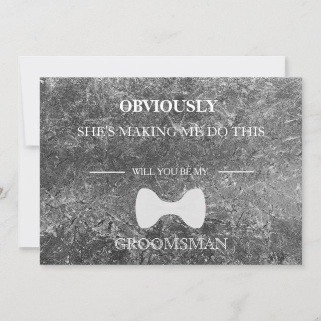 Invitación ¿Serás Mi Groomsman? (Anverso)