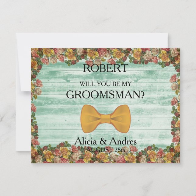 Invitación ¿Serás mi Groomsman? (Anverso)