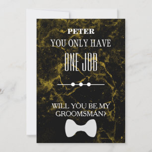 Invitación ¿Serás Mi Groomsman?
