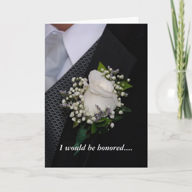 Invitación ¿Serás Mi Groomsman? (Anverso)
