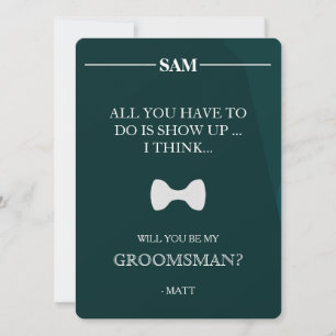 Invitación ¿Serás Mi Groomsman?