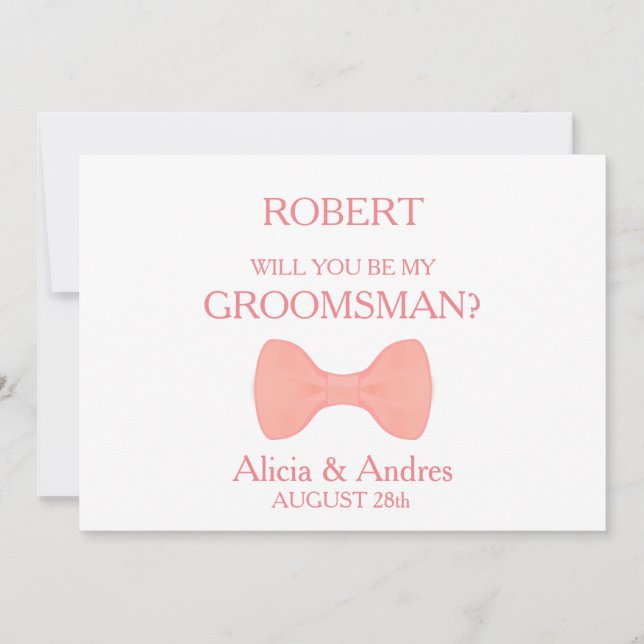 Invitación ¿Serás mi Groomsman? (Anverso)