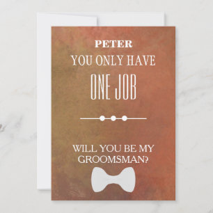 Invitación ¿Serás Mi Groomsman?