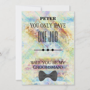 Invitación ¿Serás Mi Groomsman?