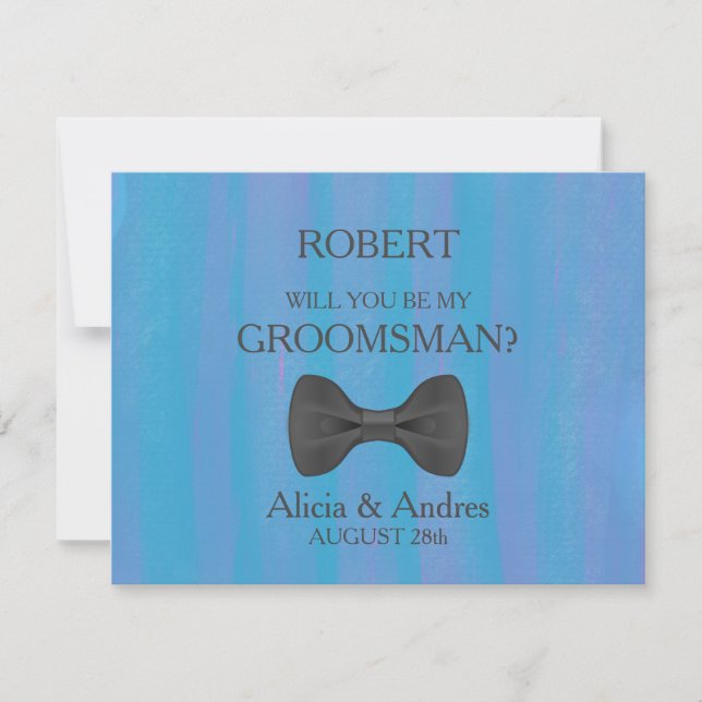 Invitación ¿Serás mi Groomsman? (Anverso)
