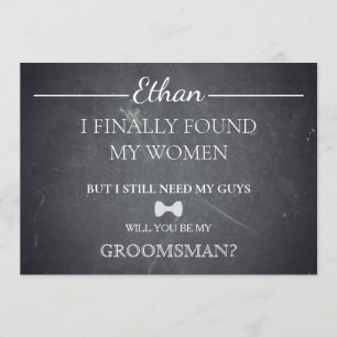 Invitación ¿Serás Mi Groomsman?
