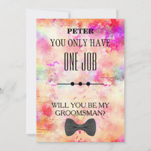 Invitación ¿Serás Mi Groomsman?