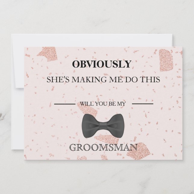 Invitación ¿Serás Mi Groomsman? (Anverso)