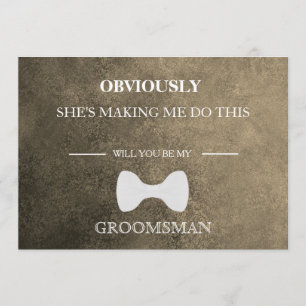 Invitación ¿Serás Mi Groomsman?