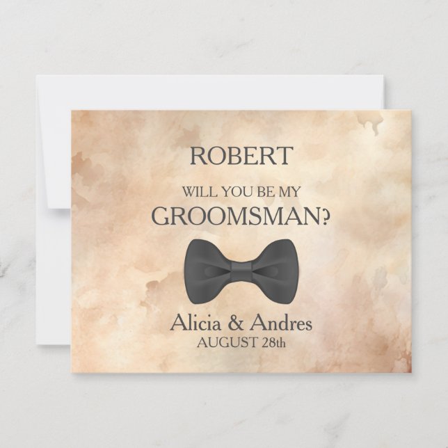 Invitación ¿Serás mi Groomsman? (Anverso)