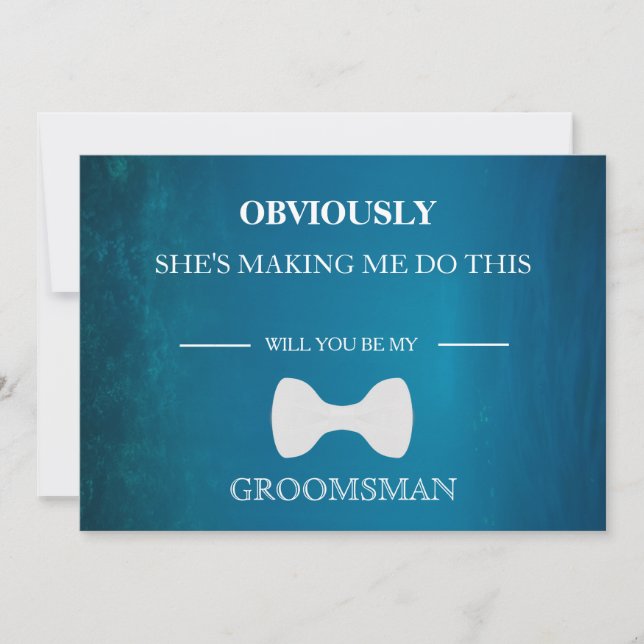 Invitación ¿Serás Mi Groomsman? (Anverso)