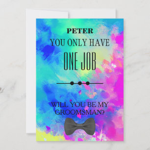 Invitación ¿Serás Mi Groomsman?