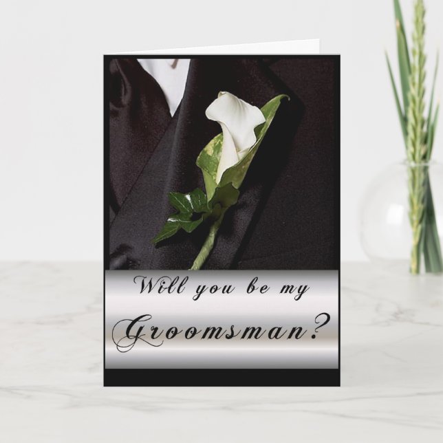 Invitación ¿Serás mi Groomsman? (Anverso)