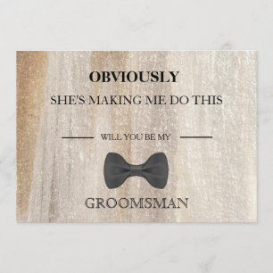 Invitación ¿Serás Mi Groomsman?