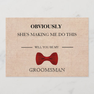Invitación ¿Serás Mi Groomsman?