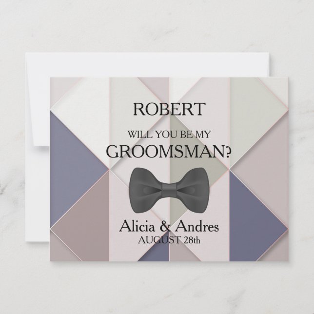 Invitación ¿Serás mi Groomsman? (Anverso)