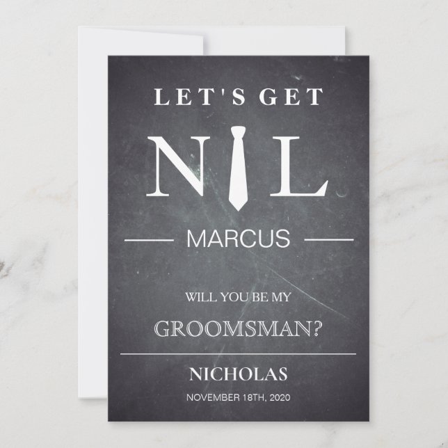 Invitación ¿Serás Mi Groomsman? (Anverso)