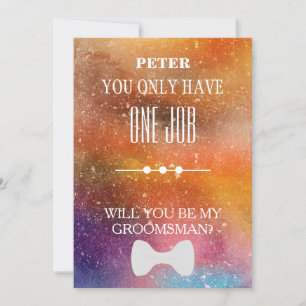 Invitación ¿Serás Mi Groomsman?