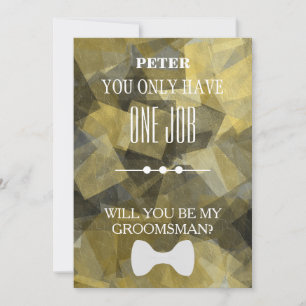 Invitación ¿Serás Mi Groomsman?
