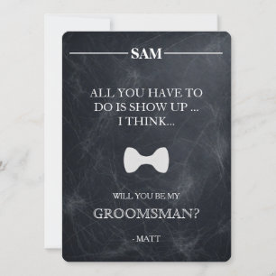 Invitación ¿Serás Mi Groomsman?