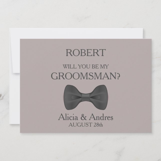 Invitación ¿Serás mi Groomsman? (Anverso)