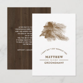 Invitación ¿Serás mi Groomsman? Barn Wood Rustic