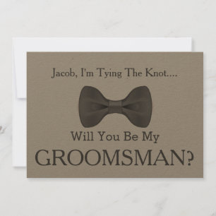 Invitación ¿Serás mi Groomsman con el aroma gris?