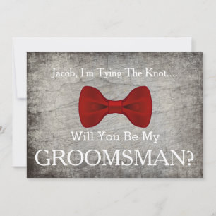 Invitación ¿Serás mi Groomsman con el aroma gris?