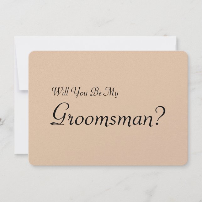 Invitación ¿Serás mi Groomsman con la imagen de un hombre? (Anverso)