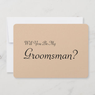Invitación ¿Serás mi Groomsman con la imagen de un hombre?