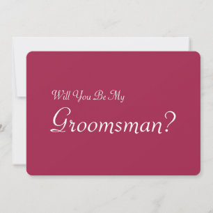 Invitación ¿Serás mi Groomsman con la imagen de un hombre?