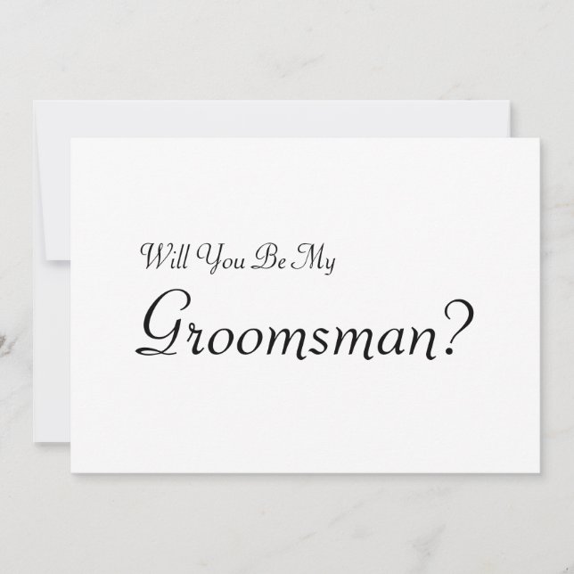 Invitación ¿Serás mi Groomsman con la imagen del hombre? (Anverso)