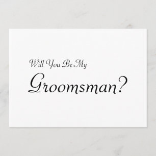 Invitación ¿Serás mi Groomsman con la imagen del hombre?